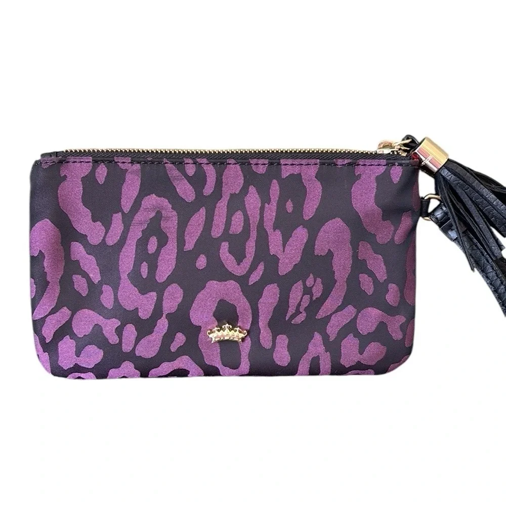 Juicy Couture Black and Purple Zebra‎ Print Wristlet